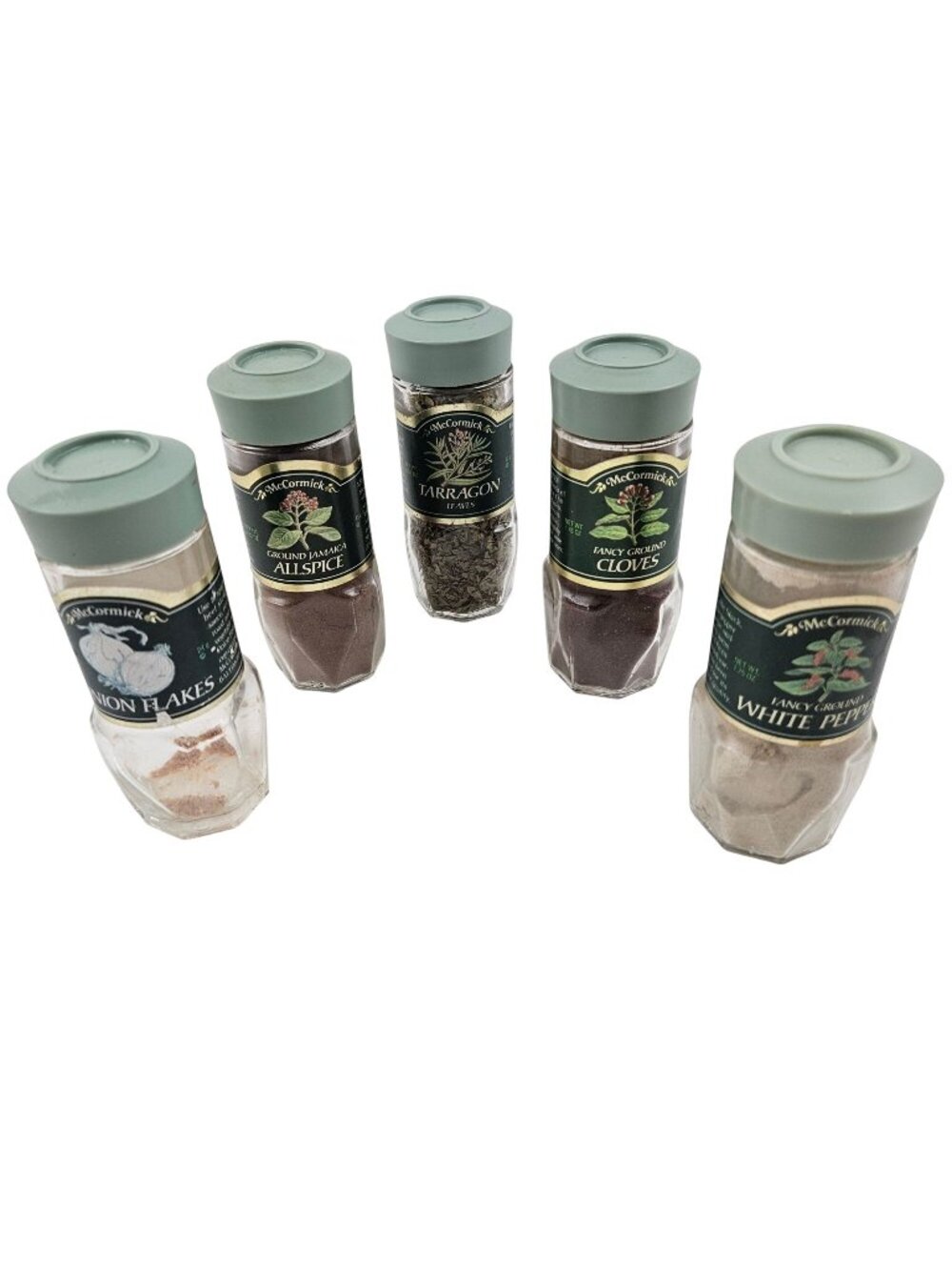 McCormick Spice Jars Allspice White Pepper Onion Flakes Tarragon Ground Cloves